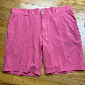 Shackleford Performance Hybrid Short in Passion Fruit by Peter Millar Size 38